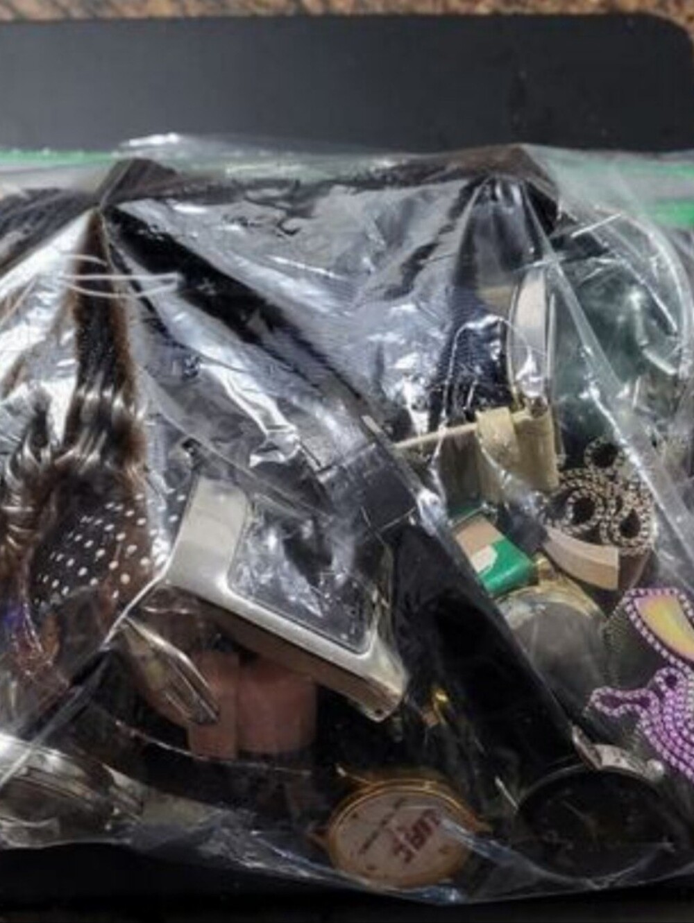 MIXED LOT Watches Jewelry Bag Various Sizes Mystery Bag Mixed Metals & Materials